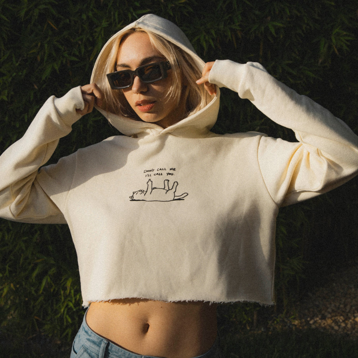 GIRLS CROP HOODY DONT CALL ME