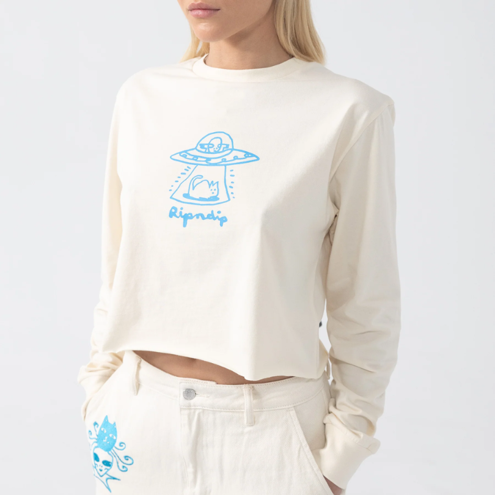 GIRLS L/S CROP BLONDED