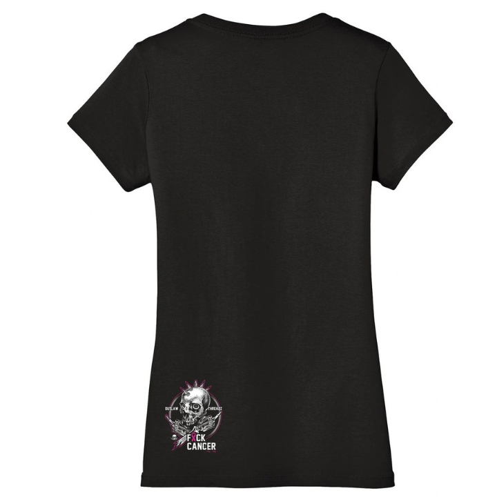 GIRLS S/S VNECK FUCK CANCER